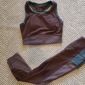 Eddie Bauer Burgundy and Teal Sports Bra